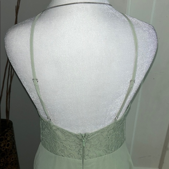 Azazie Green Halter Sundress for Prom - Picture 7 of 12